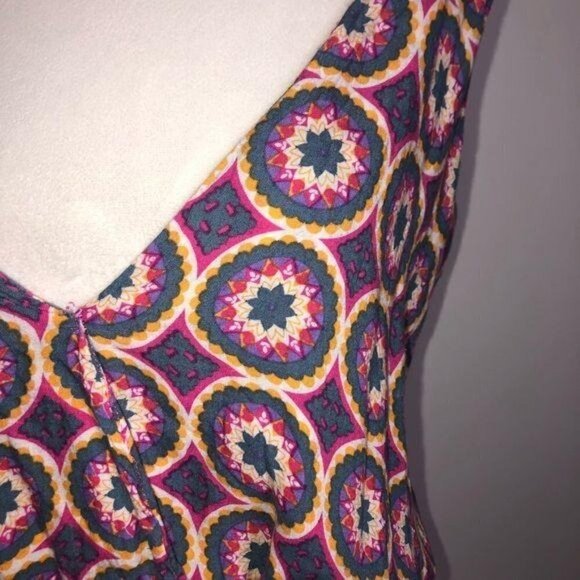 Tiare Hawaii Dress One Size OSFM Womens High Low Pink Gray Elastic Waist Straps - Picture 10 of 15